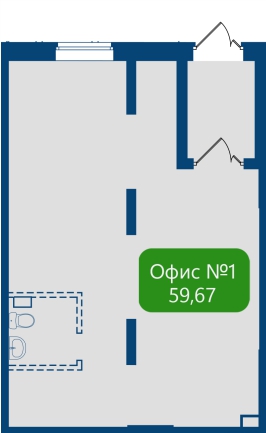 Коммерческое помещение, 59.67 м²