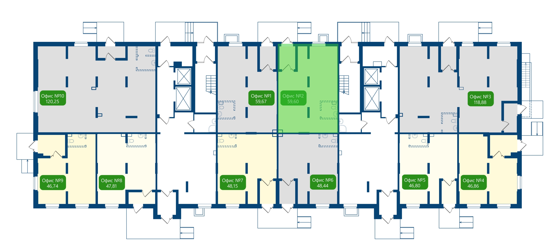 Коммерческое помещение, 59.6 м²