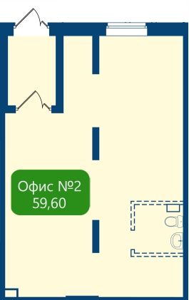 Коммерческое помещение, 59.6 м²