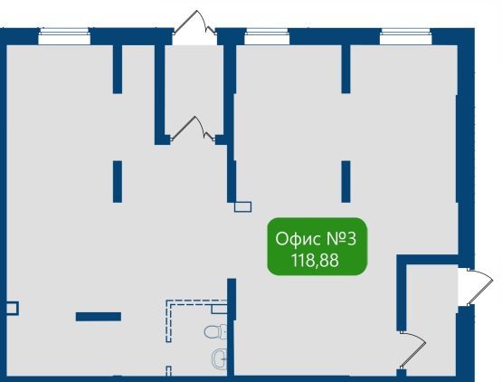 Коммерческое помещение, 118.88 м²