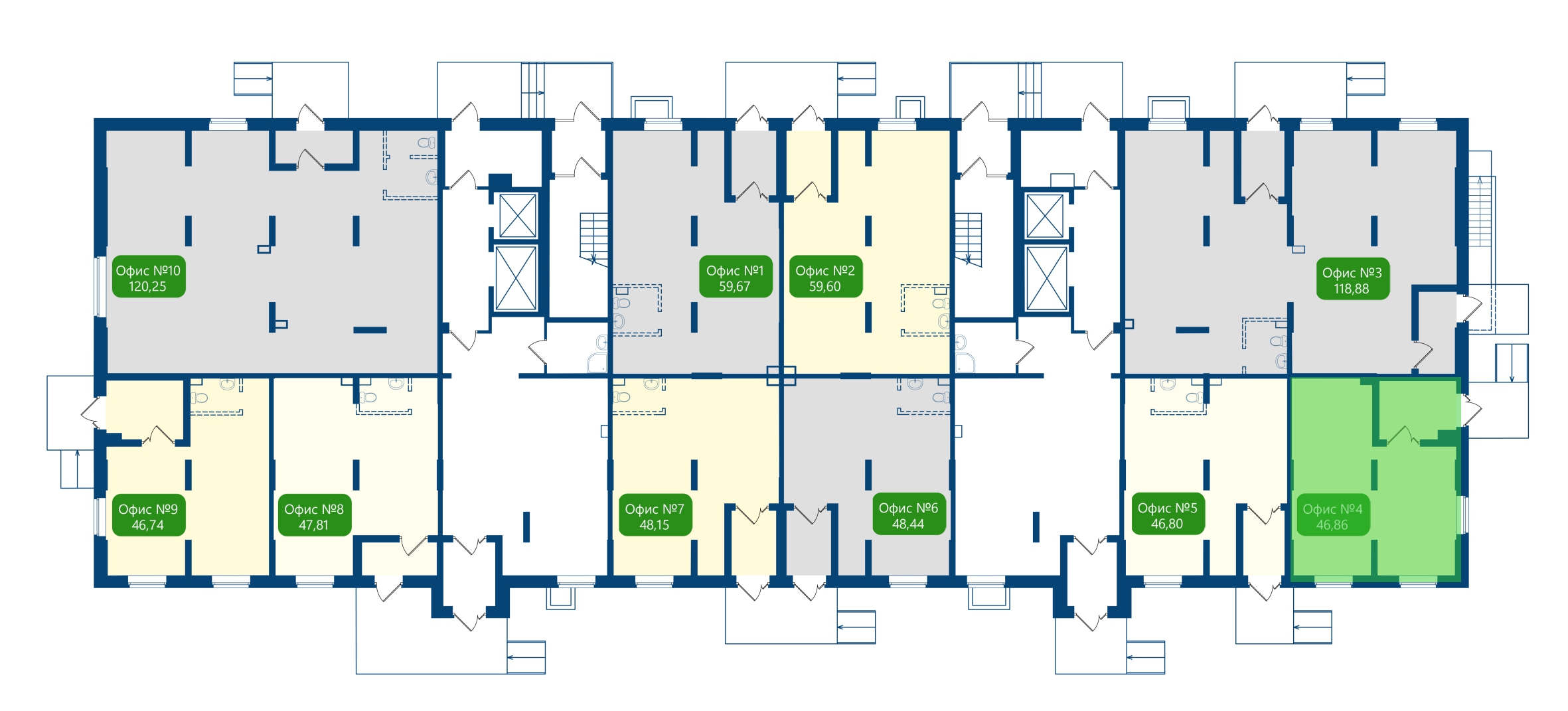 Коммерческое помещение, 46.86 м²