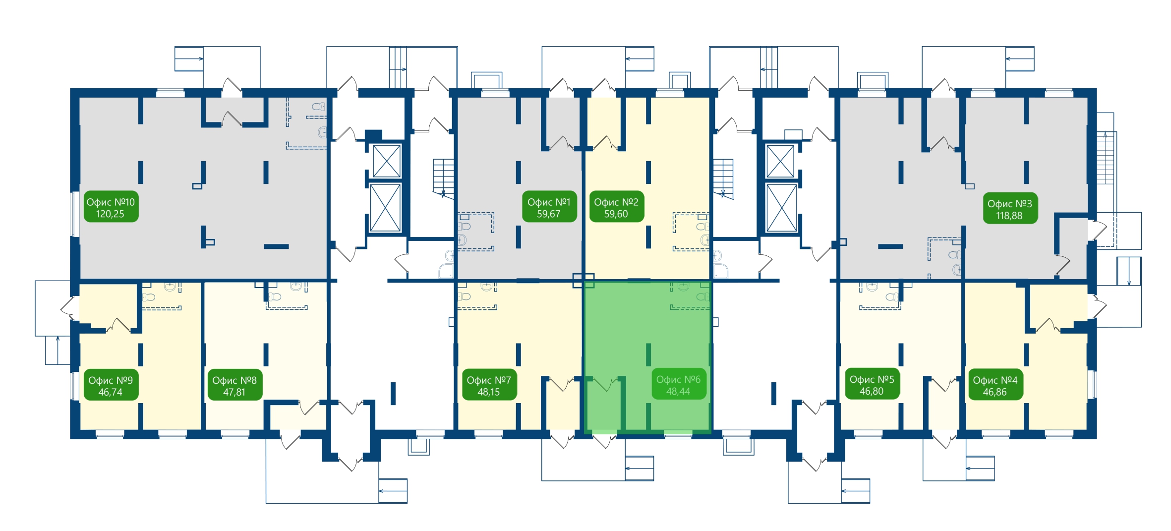 Коммерческое помещение, 48.44 м²